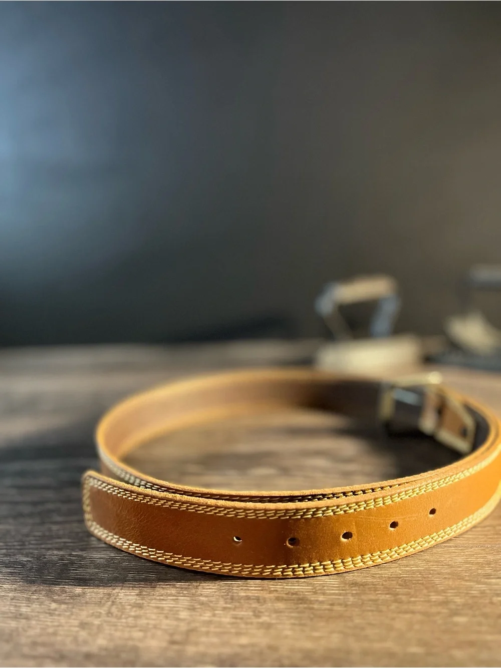 Wrangler Genuine Leather Belt Brown Tan Western Workwear Unworn